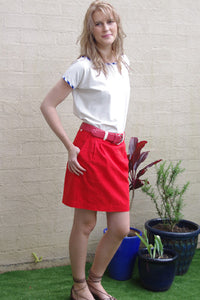 lubbock fashion, handmade linen skirt